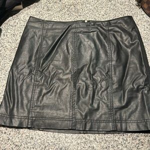 Free People Black Mini Skirt